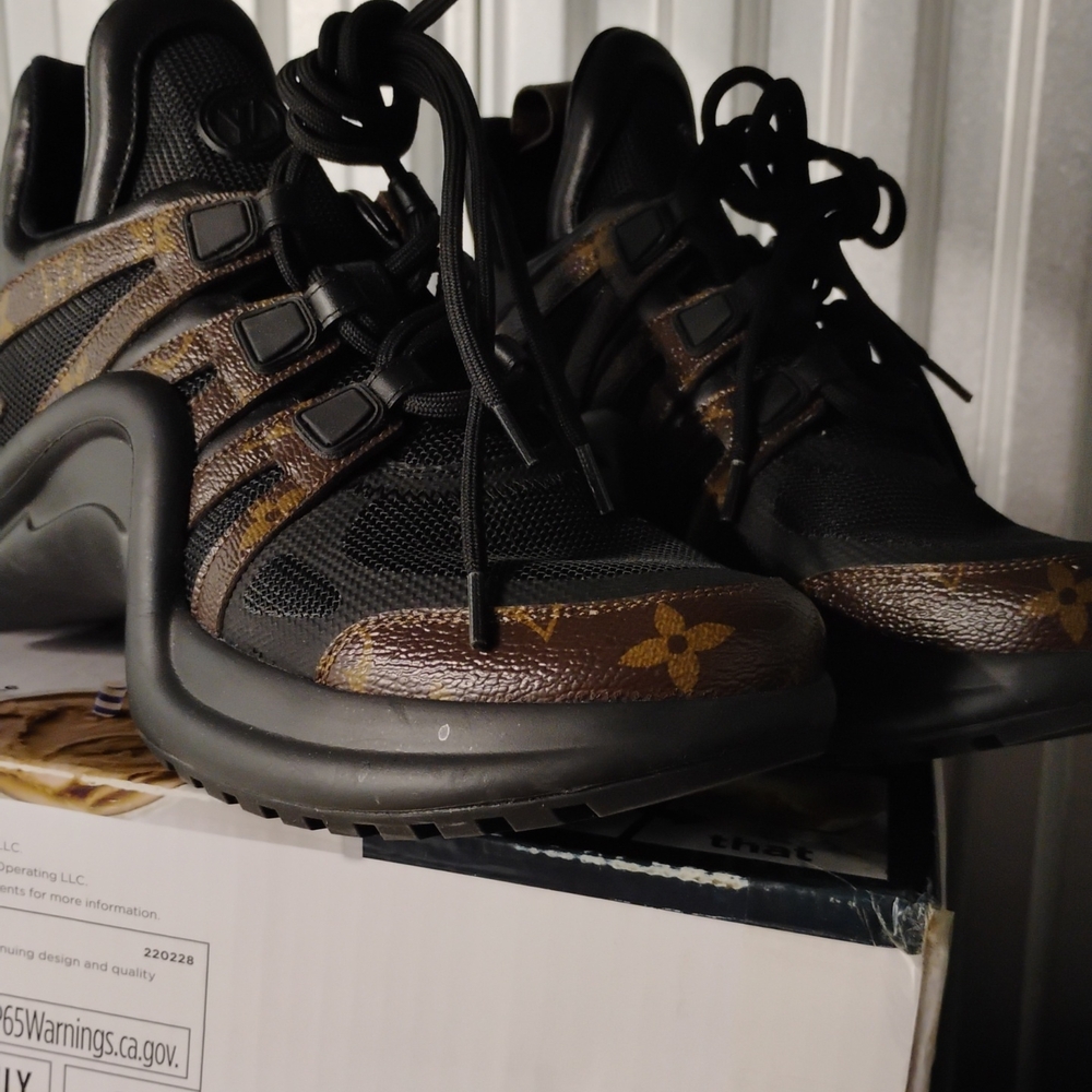 Louis Vuitton Black and Brown Athletic Sneakers